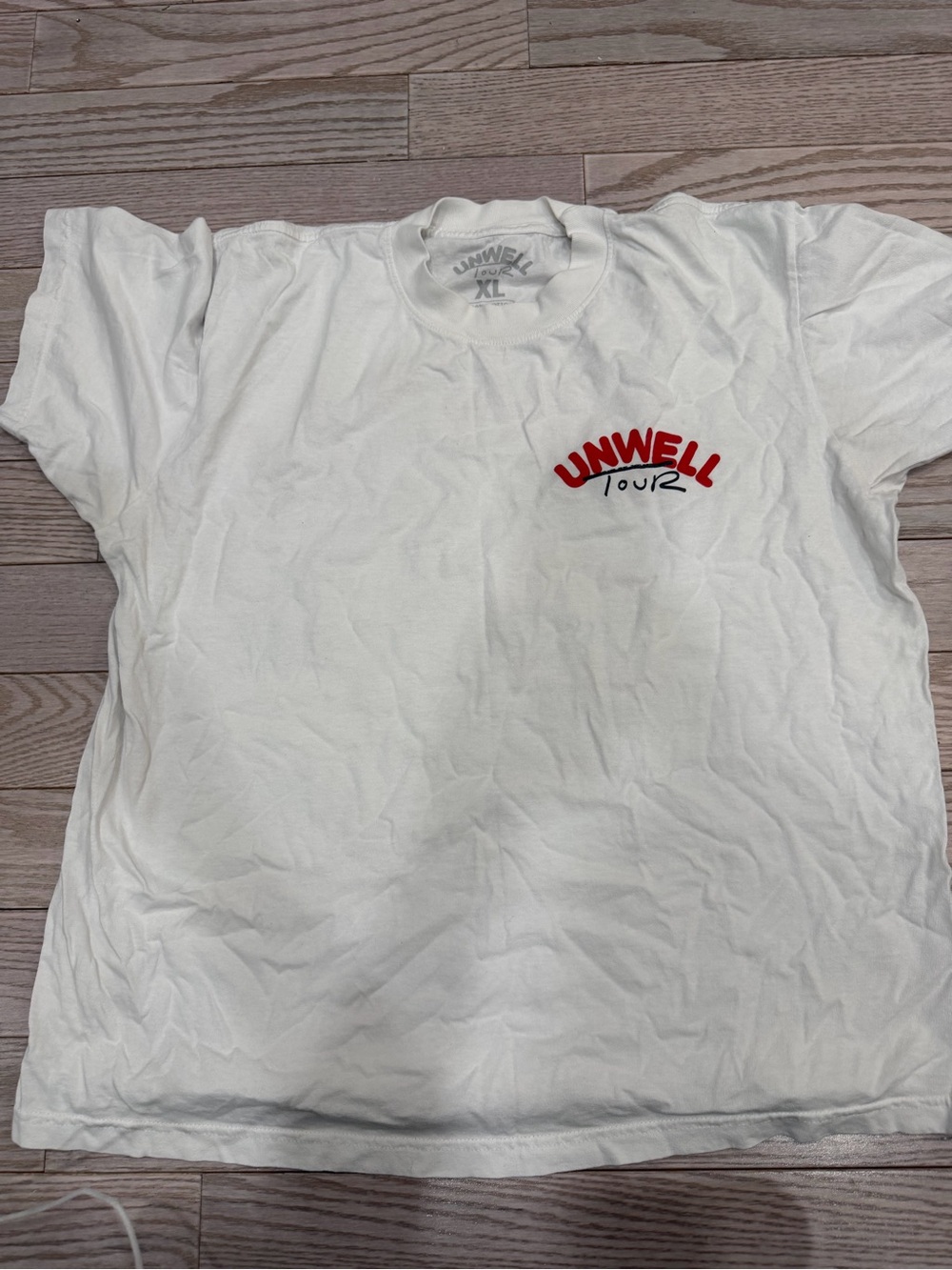 Alex Cooper Unwell Tour Graphic Tee - White with Red Logo